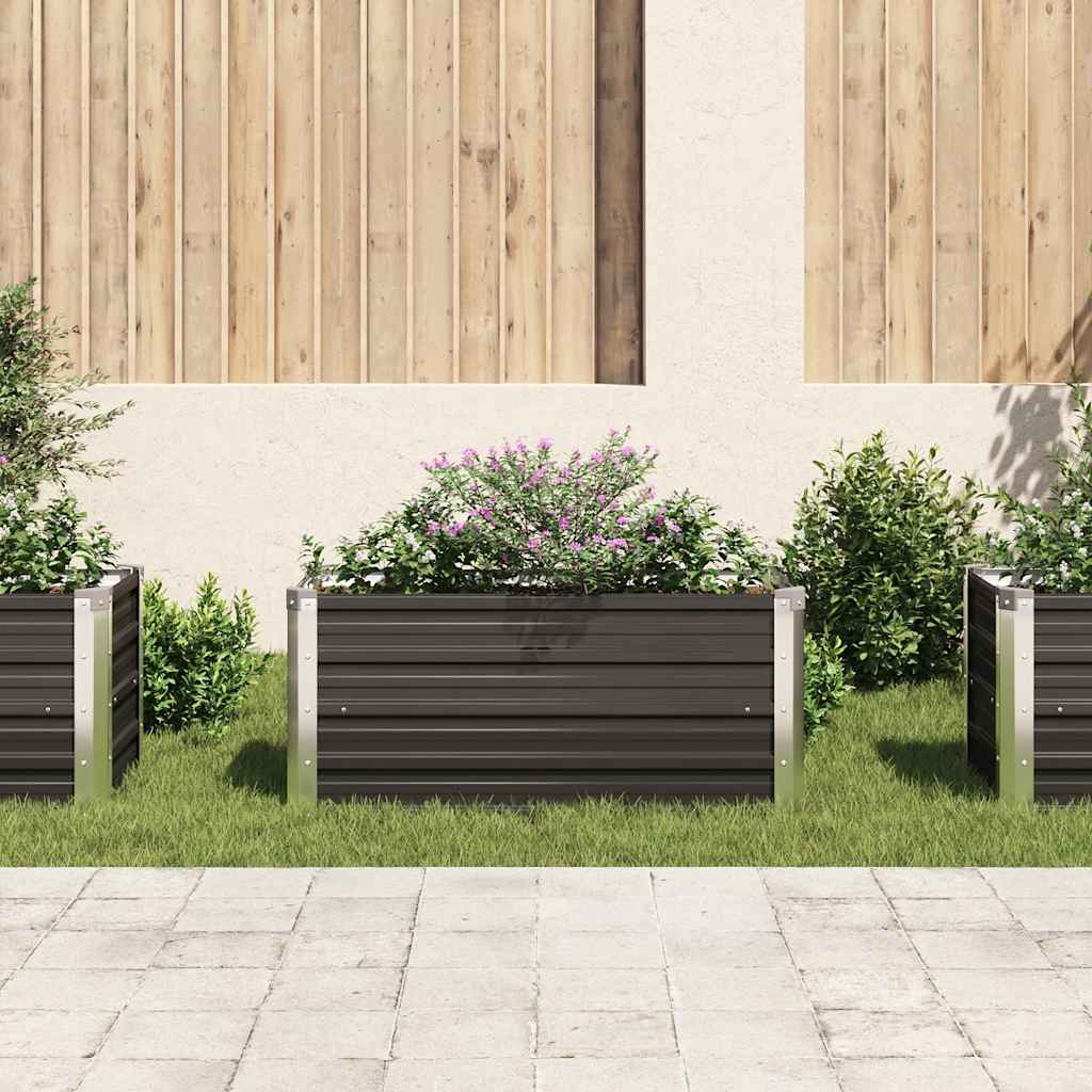 Vidaxl Planter Insert 100x40x45 cm galvanizovaný ocelový antracit