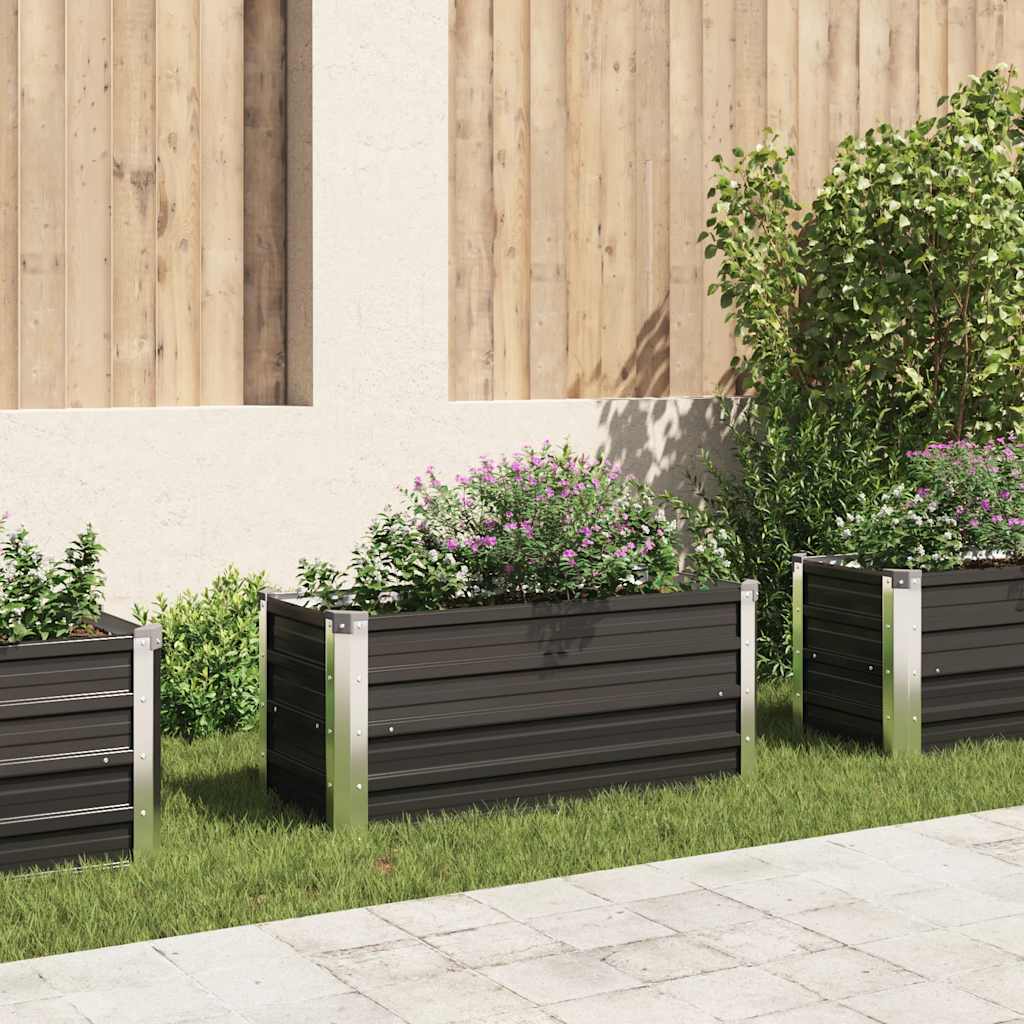 Vidaxl Planter Insert 100x40x45 cm galvanizovaný ocelový antracit