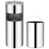 Vidaxl Ashtray Trash Hotel 30 L Rustfrit stål