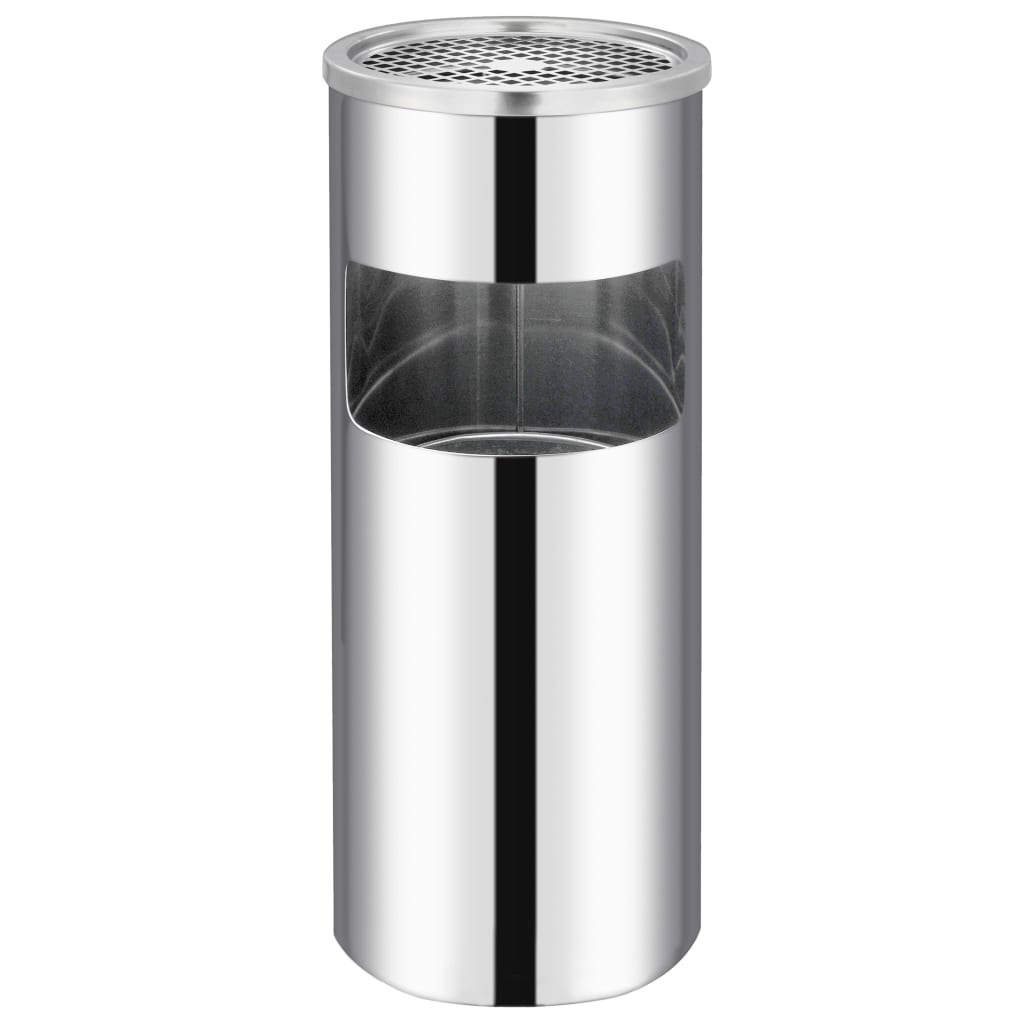 Vidaxl Ashtray Trash Hotel 30 L Rustfrit stål