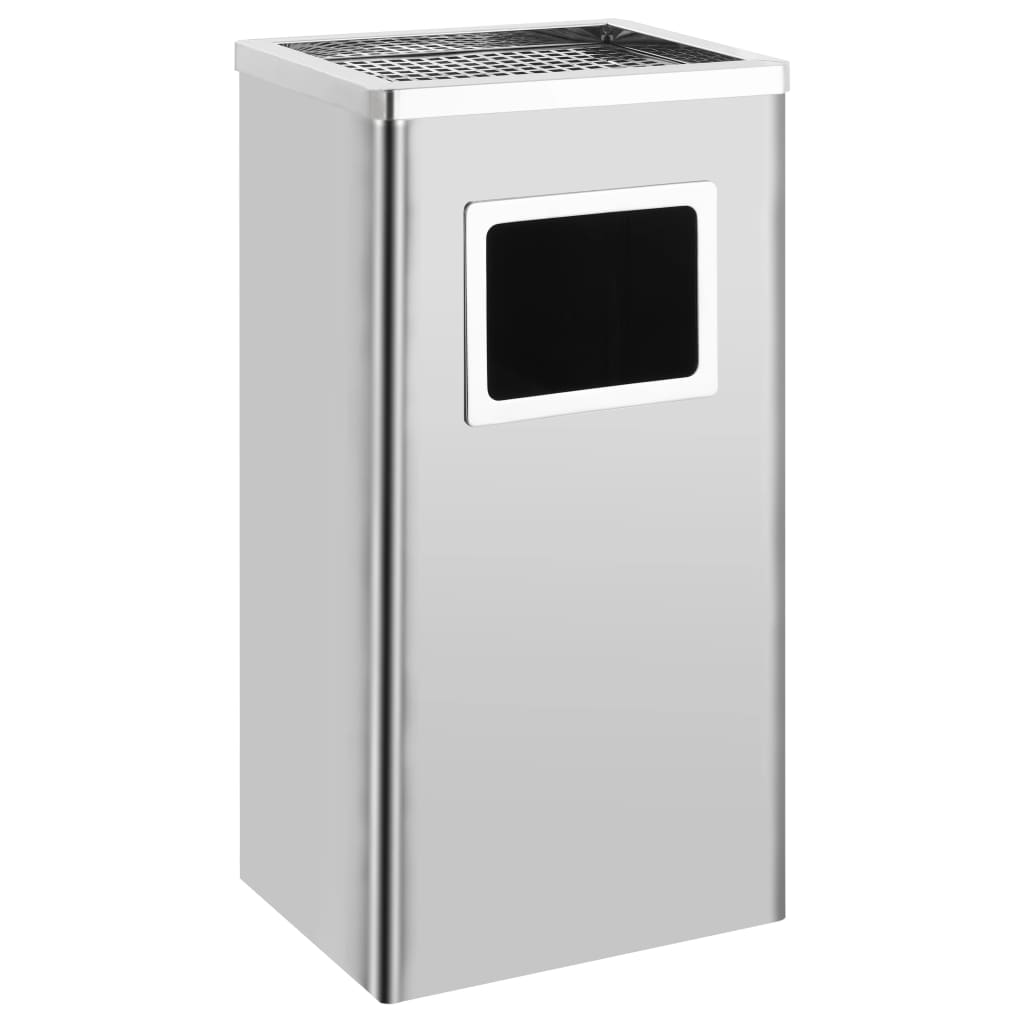 Vidaxl Ashtray Trash Hotel 45 L Rustfrit stål