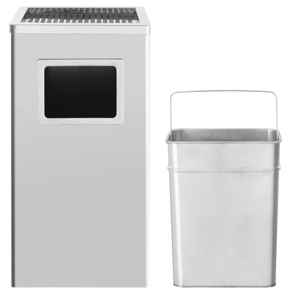 Vidaxl Ashtray Trash Hotel 45 L Rustfrit stål