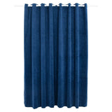 Vidaxl zavesa prekleta z obroči 290x245 cm žametno modra