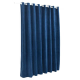 Vidaxl zavesa prekleta z obroči 290x245 cm žametno modra