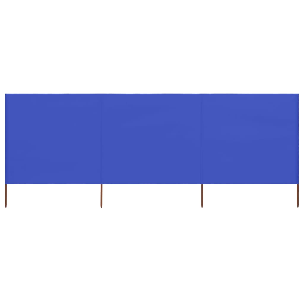 Vidaxl Windshield 3 Panels 400x160 cm Stoff azure blo