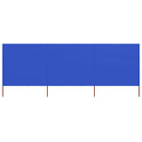 Vidaxl Windshield 3 Panels 400x160 cm Stoff azure blo