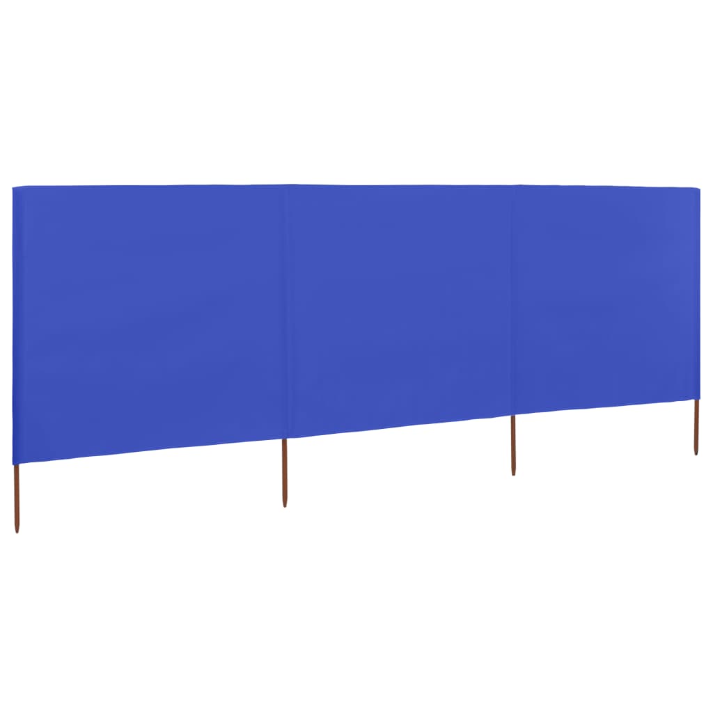 Vidaxl Windshield 3 Panels 400x160 cm Stoff azure blo