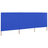 Vidaxl Windshield 3 Panels 400x160 cm Stoff azure blo