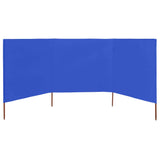 Vidaxl Windshield 3 Panels 400x160 cm Stoff azure blo