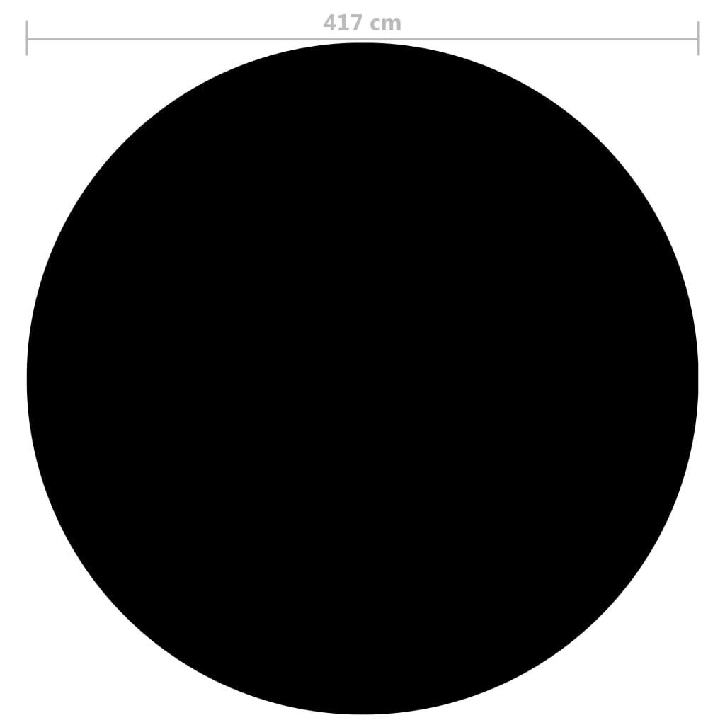 Vidaxl Schwimmbad Abdeckung 417 cm pe schwarz