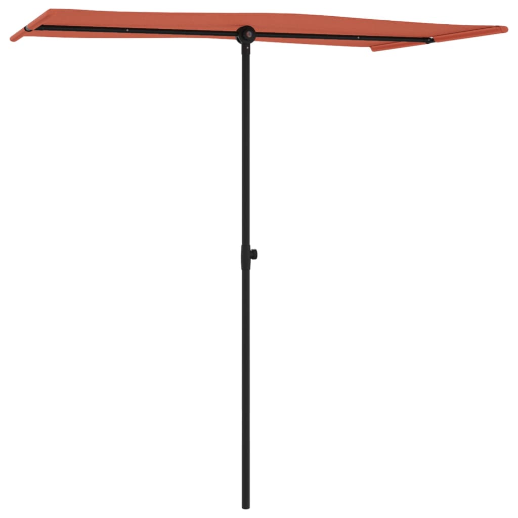 Vidaxl Parasol con polo in alluminio 180x110 cm in terracotta.