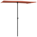 Vidaxl Parasol con polo in alluminio 180x110 cm in terracotta.