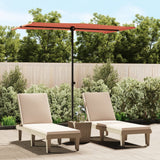 Vidaxl Parasol con polo in alluminio 180x110 cm in terracotta.
