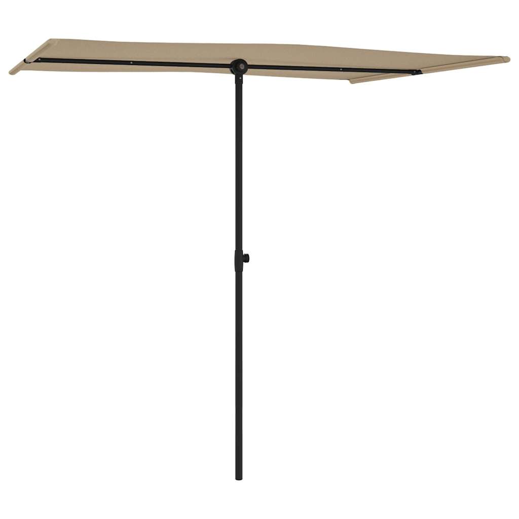 Vidaxl Parasol with aluminum pole 2x1.5 m Taupe