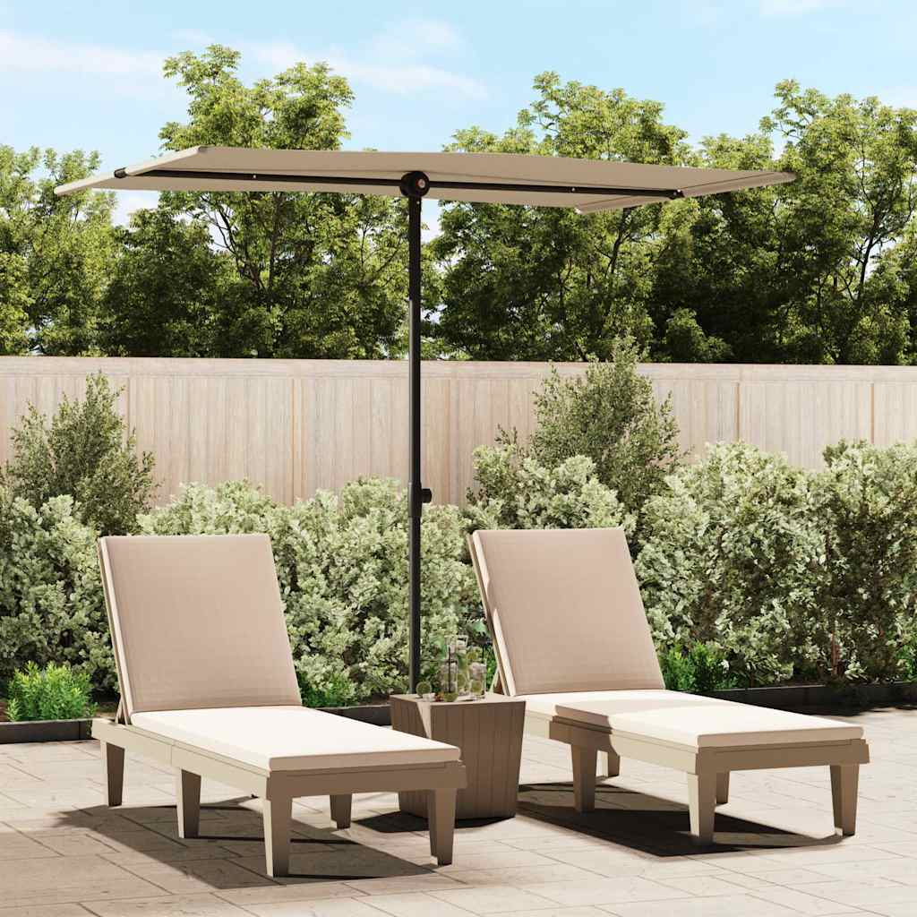 Vidaxl Parasol with aluminum pole 2x1.5 m Taupe