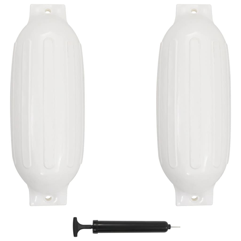 Vidaxl Bootstoot polštáře 2 ks 69x21,5 cm PVC bílá