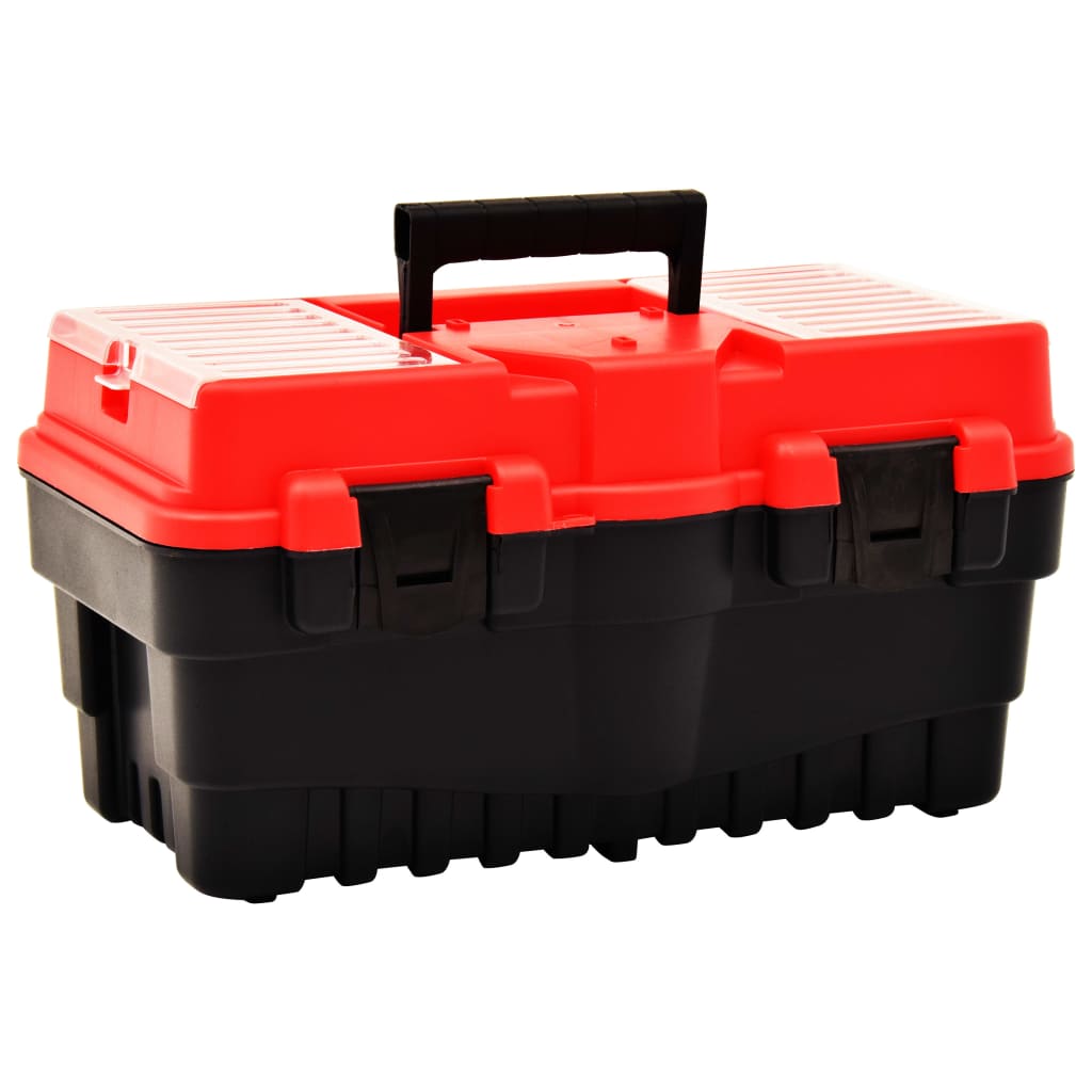 Vidaxl toolbox 462x256x242 mm plastic red