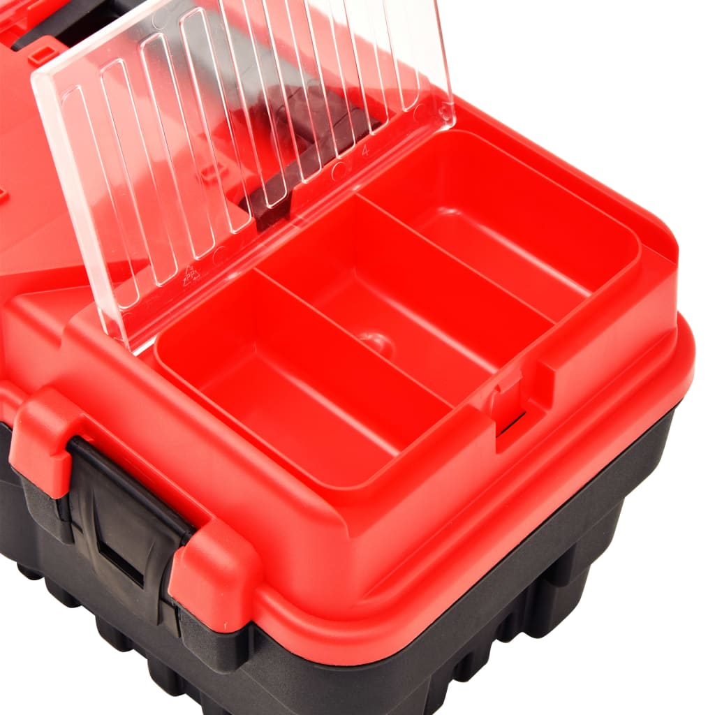 Vidaxl toolbox 462x256x242 mm plastic red