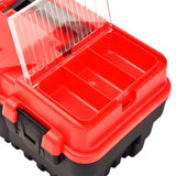 Vidaxl toolbox 462x256x242 mm plastic red