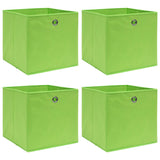 Vidaxl Storage boxes 4 pcs 32x32x32 cm Fabric green