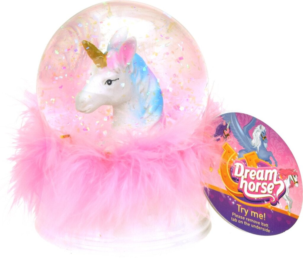 Dream Horse Snow Bol unicorn with light