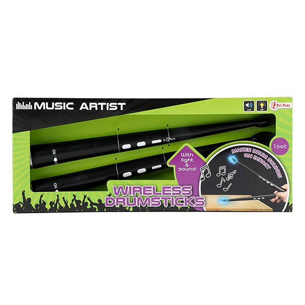 Artiste de musique artiste artiste de musique sans fil de tambour sans son + son + lumière