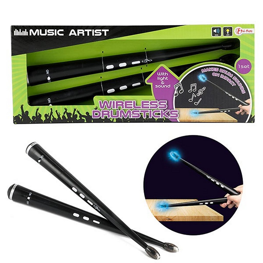 Artiste de musique artiste artiste de musique sans fil de tambour sans son + son + lumière