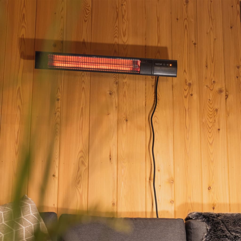 Solredt vegg varmere diamant mørke 2000 w rosegull karbon svart
