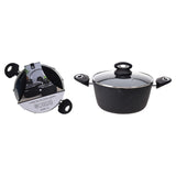Doskonały Braadpan z Lid 24 cm kute aluminium
