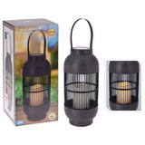 Progarden lucerna se svíčkou Solar LED Rattan Black