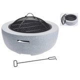 Progarden Progarden Fire Bowl med grillgitter rundt 60x25 cm lysegrå