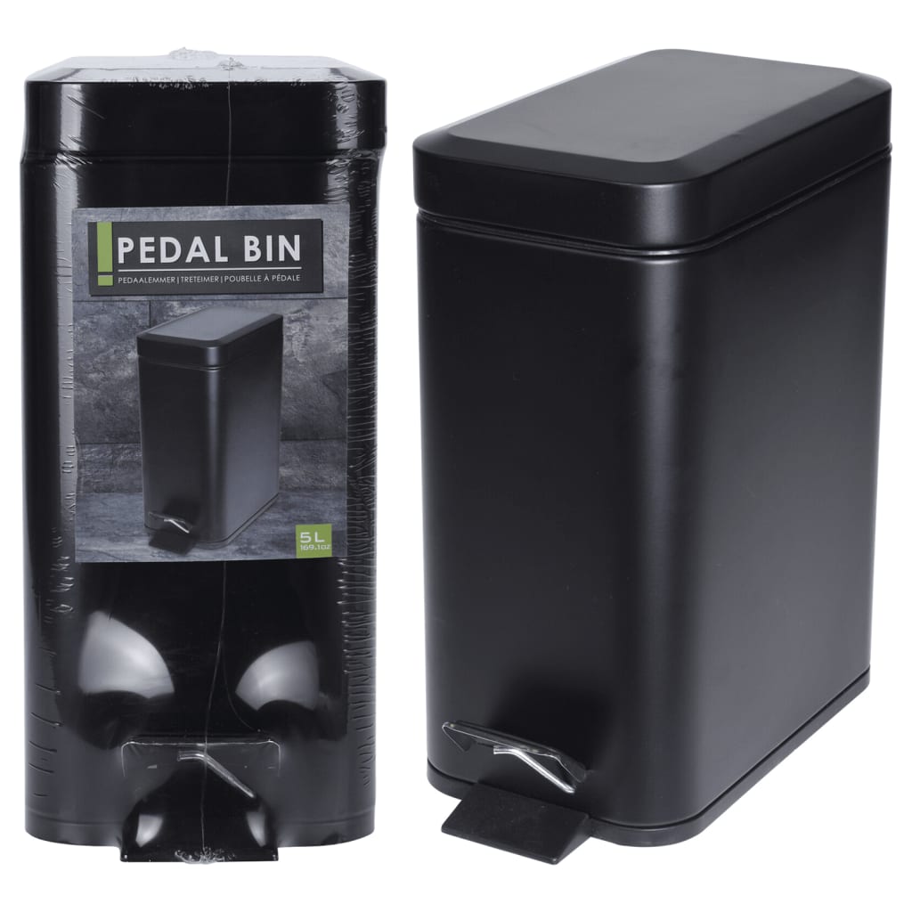 Doskonały Pedal Houseware Bin 5 L Mattzwart
