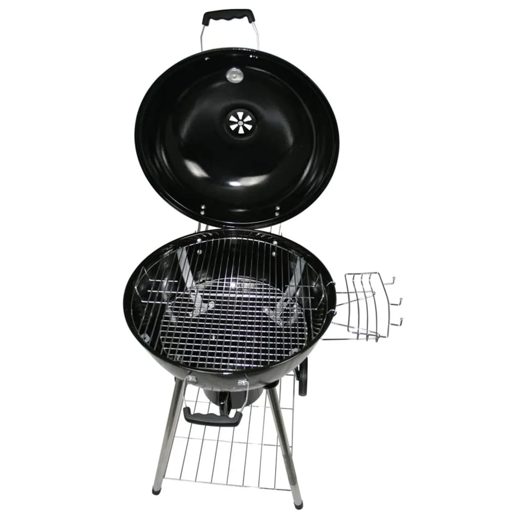 Barbecue à charbon de bois de progarden sur roues Ø 57 cm noir