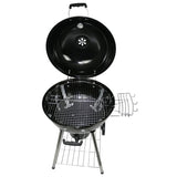 Barbecue à charbon de bois de progarden sur roues Ø 57 cm noir
