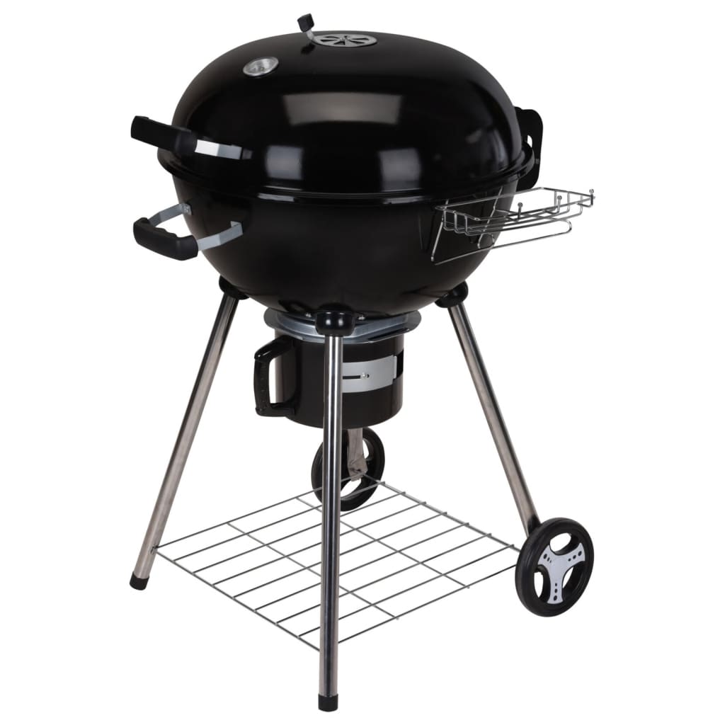 Barbecue à charbon de bois de progarden sur roues Ø 57 cm noir