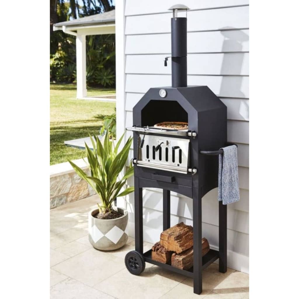 Progarden 2-In-1 Barbecue Pizza Oven 68 x 48 x 156 cm Edelstol Schwanz