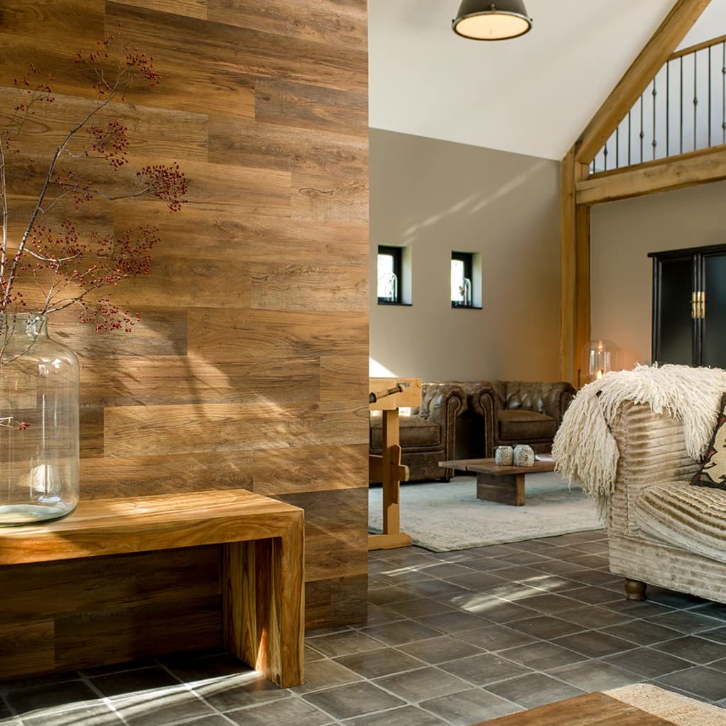 WALLART PLANKER Træ-look Sandwood Oak Grinding Brown