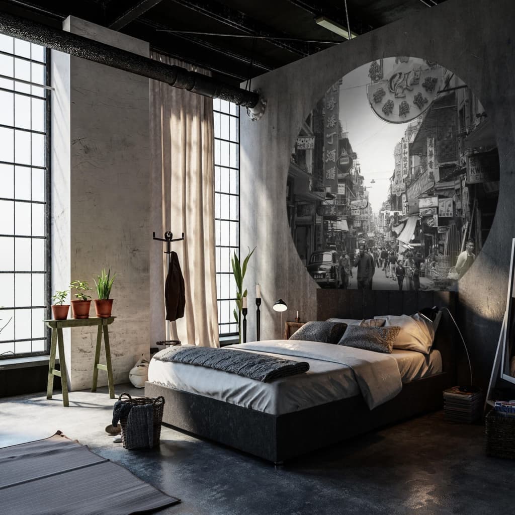 Wallart Wallart Wallow Circle Hong gamle dager 142,5 cm