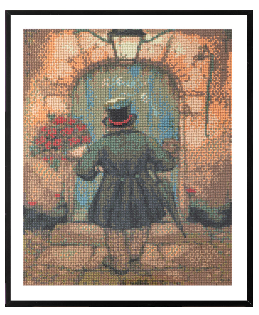 Grafix Diamond Painting Anton Pieck Man con rose 40x50cm