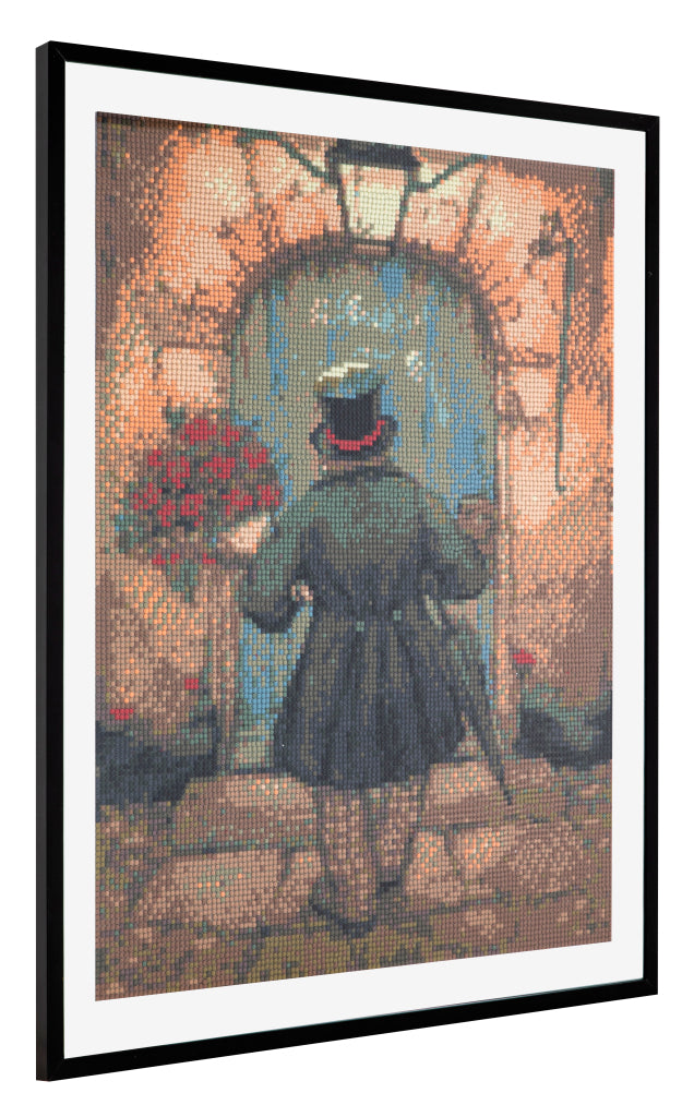Grafix Diamond Painting Anton Pieck Man con rose 40x50cm
