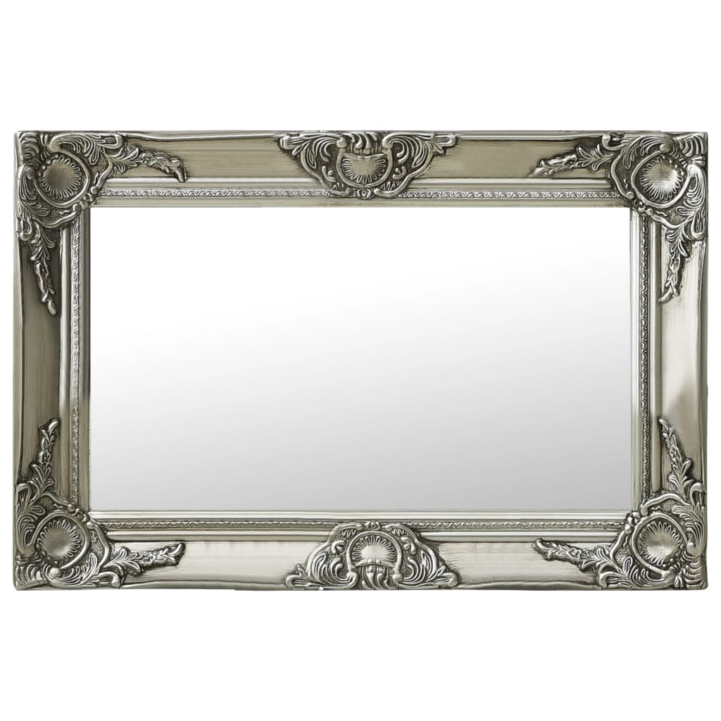 Vidaxl Wall mirror Baroque style 60x40 cm silver colored