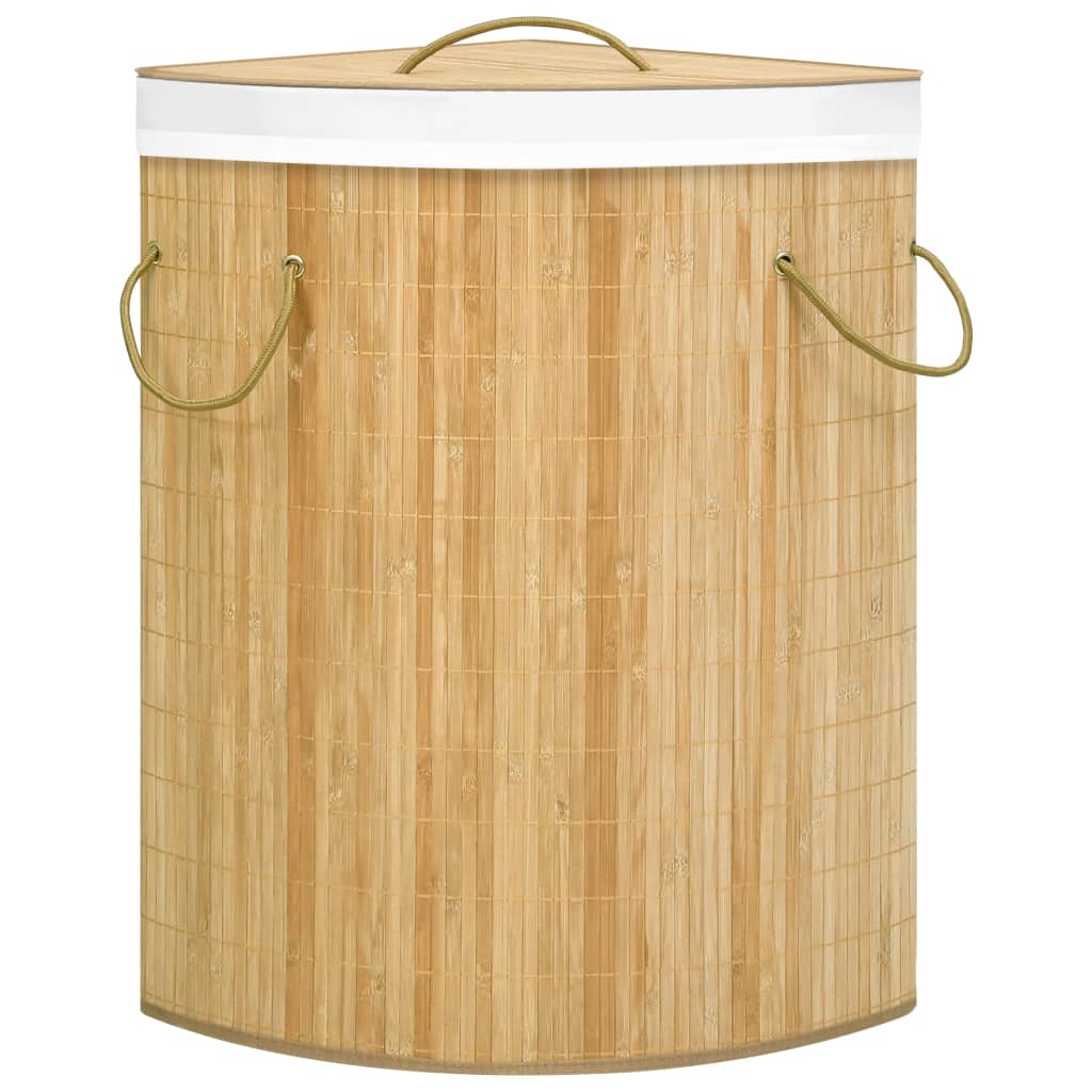 Vidaxl Hoekwasmand 60 l bambus