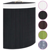 Vidaxl Hoekwasmand 60 L Bamboo Black