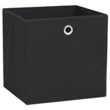 Vidaxl opbevaringsbokse 4 stk. 28x28x28 cm ikke -vævet stof sort sort
