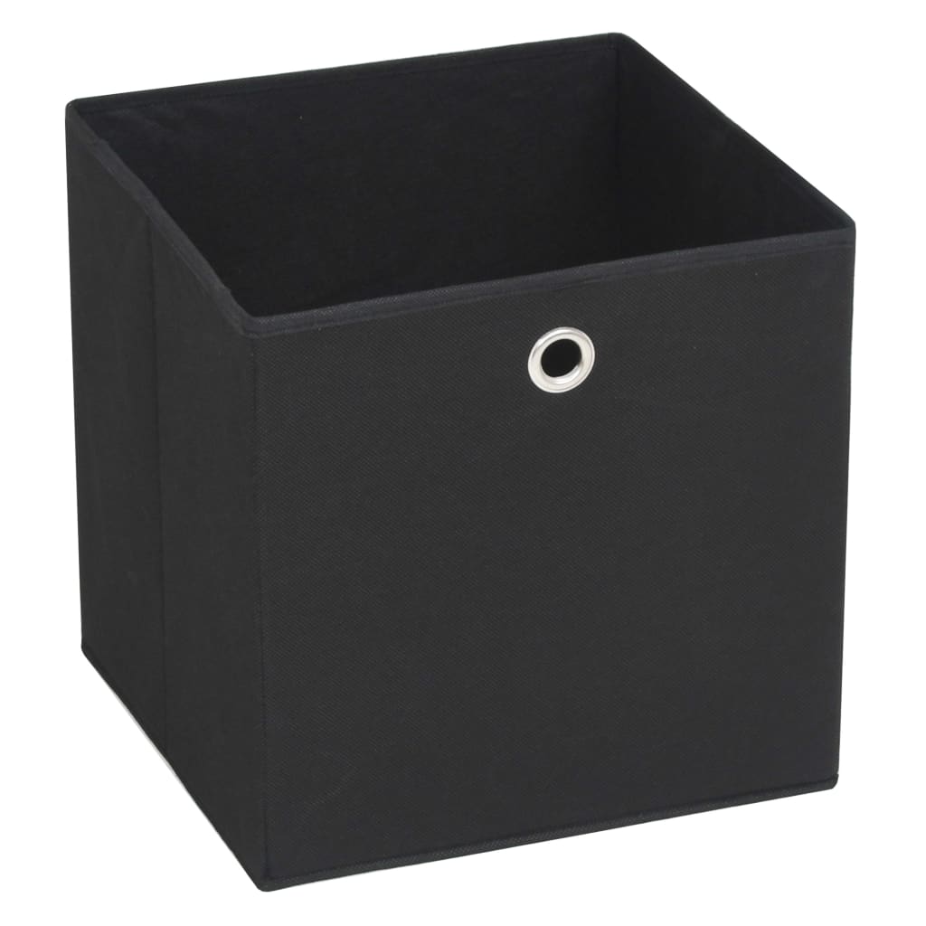 Vidaxl opbevaringsbokse 10 stk. 28x28x28 cm ikke -vævet stof sort sort