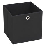 Vidaxl opbevaringsbokse 10 stk. 28x28x28 cm ikke -vævet stof sort sort