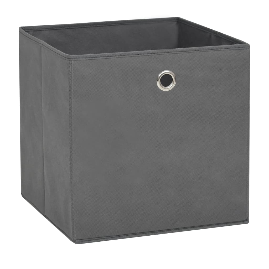 Úložné boxy Vidaxl 4 ks 28x28x28 cm Netkaná látka šedá