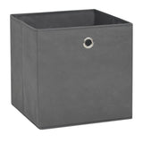 Úložné boxy Vidaxl 4 ks 28x28x28 cm Netkaná látka šedá