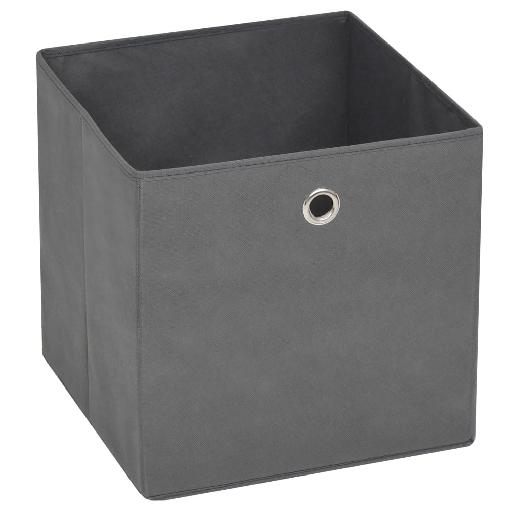 Úložné boxy Vidaxl 4 ks 28x28x28 cm Netkaná látka šedá