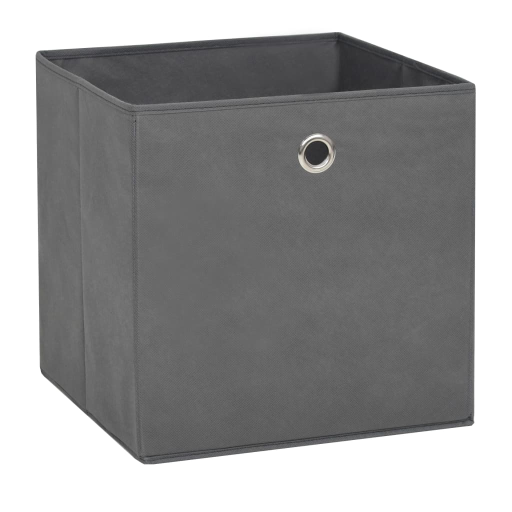 Úložné boxy Vidaxl 10 ks 28x28x28 cm Netkaná látka šedá